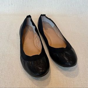 Banana Republic Women’s Abby Black Leather Ballet Flats (9.5)